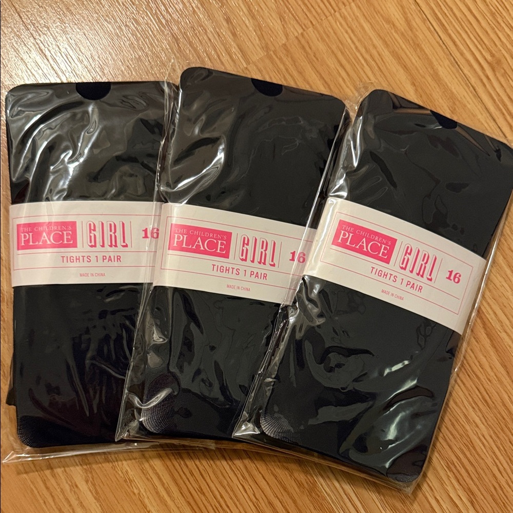 The Children's Place Girls' Navy Blue (Tidal) Tights 3 pair NWT New